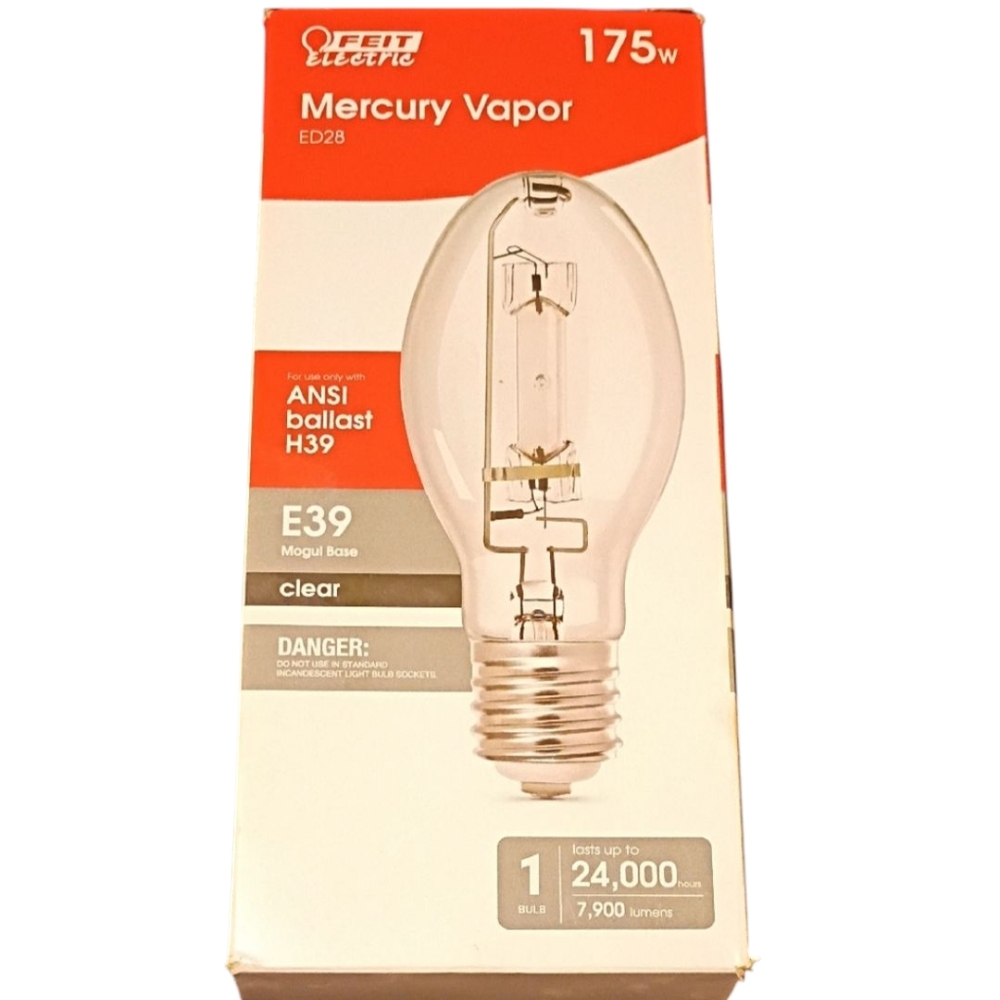 Feit Electric Mercury Vapor Bulb ED28 - E39 Mogul Base - Picture 3 of 3